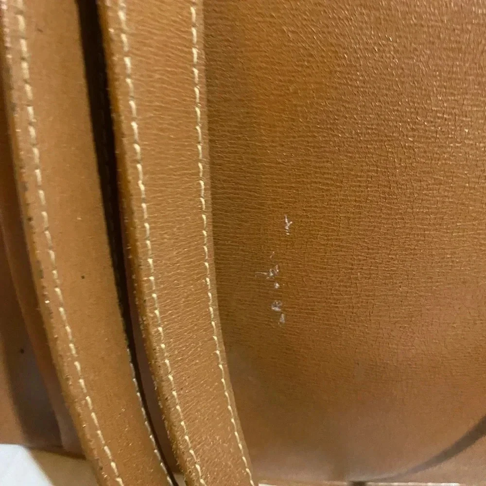 Longchamp brown leather shoulder handbag